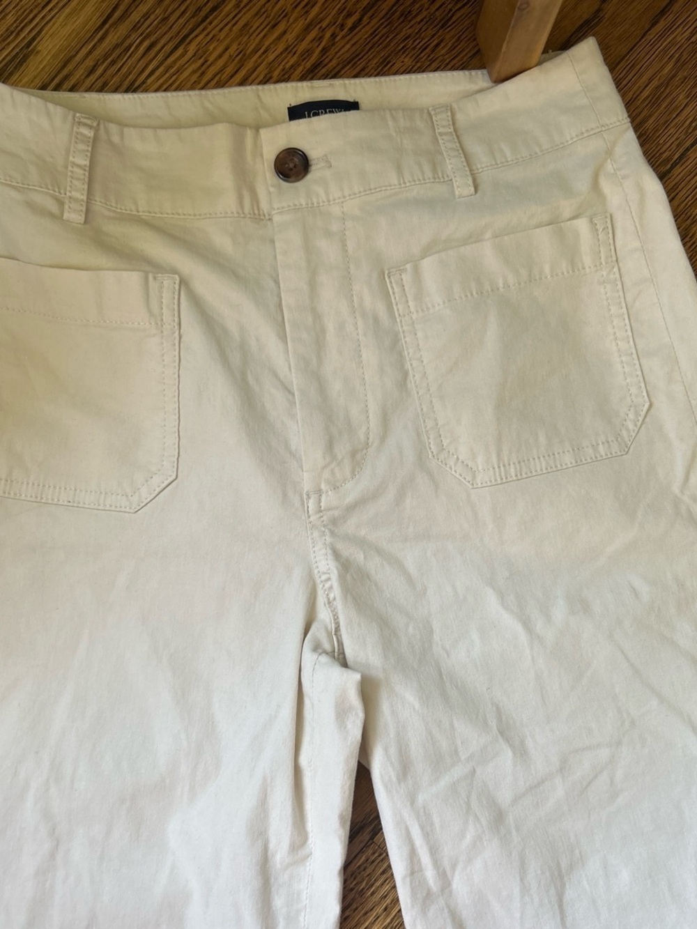 NWOT J. Crew Lizzie Wide-Leg Pant in Cream - Picture 6 of 8